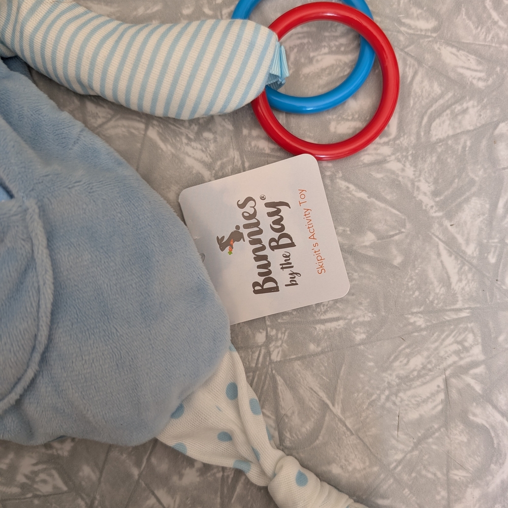 Bunnies by the Bay Blue Dog Lovey - Skipit's Activity Toy - Picture 6 of 7